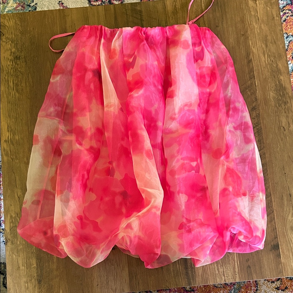 Anthropologie “Sunday in Brooklyn”Vibrant Pink Floral Midi Dress